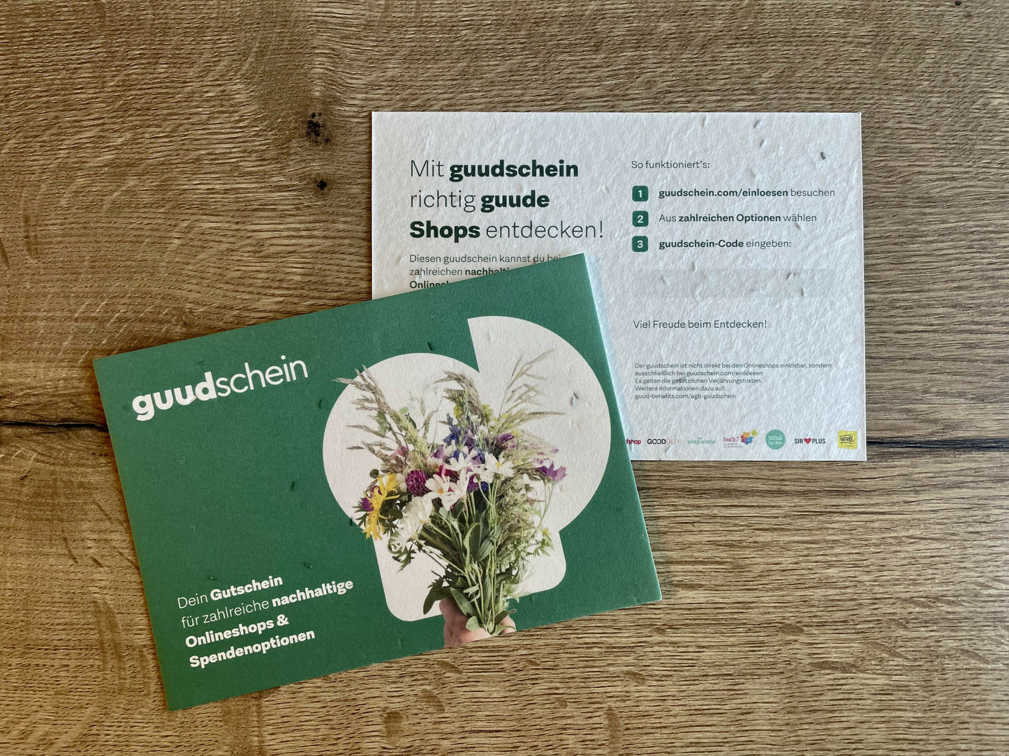 guudschein aus Samenpapier 100€