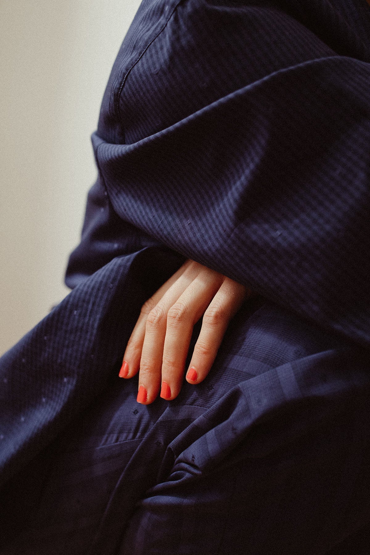 Pyjamahemd - midnight navy check