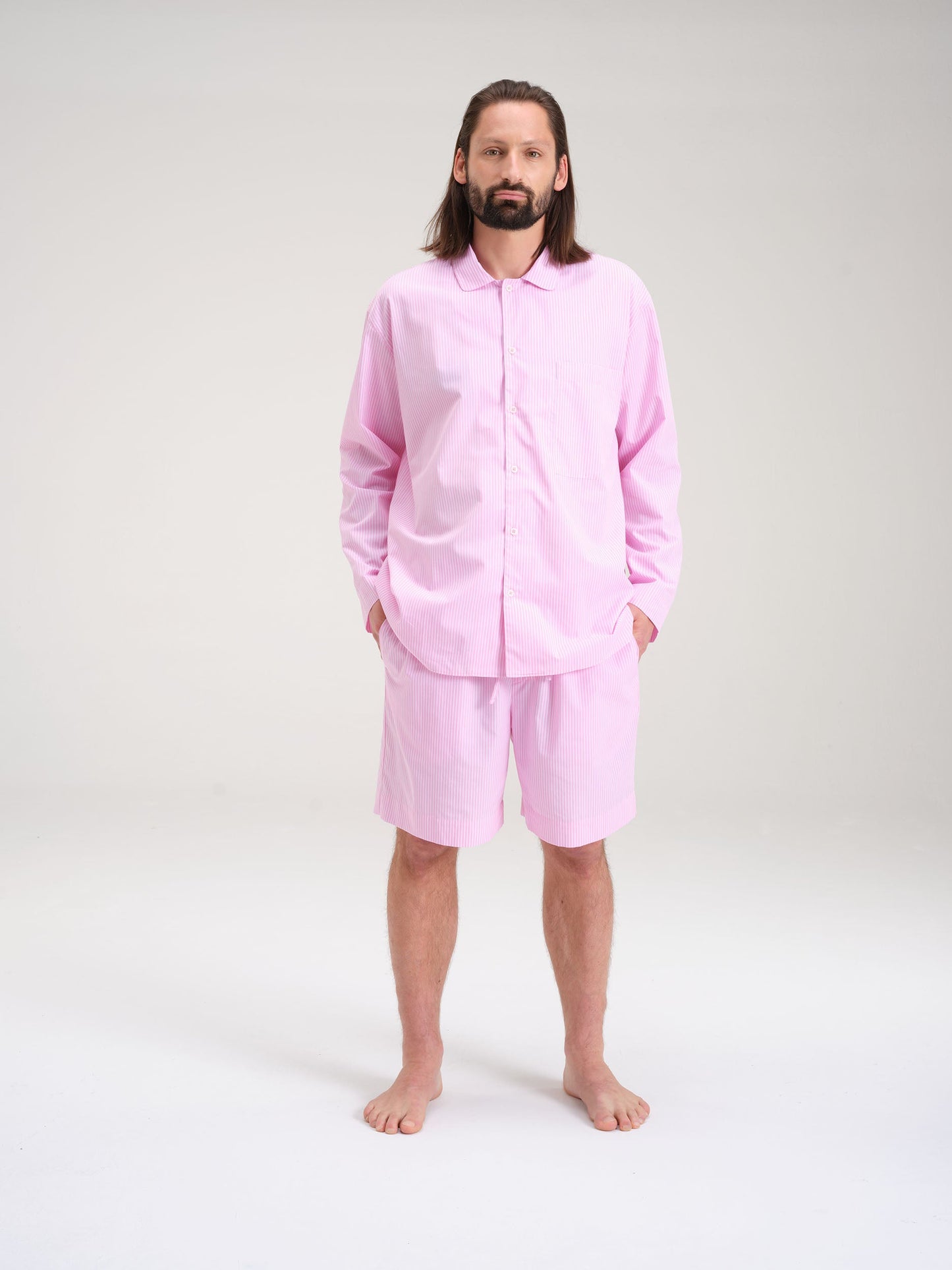 Pyjama Shorts - pretty pink stripe