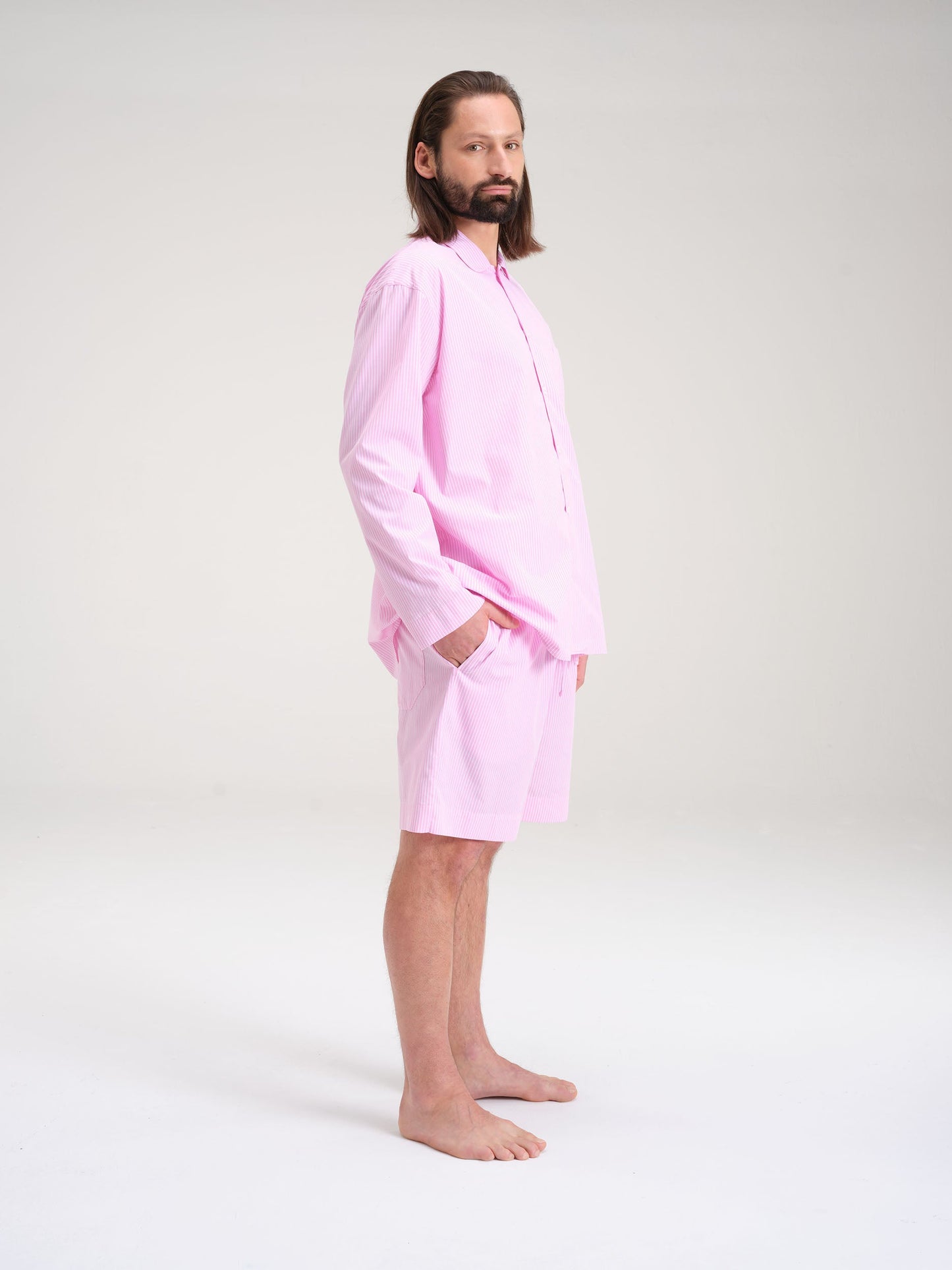 Pyjama Shorts - pretty pink stripe