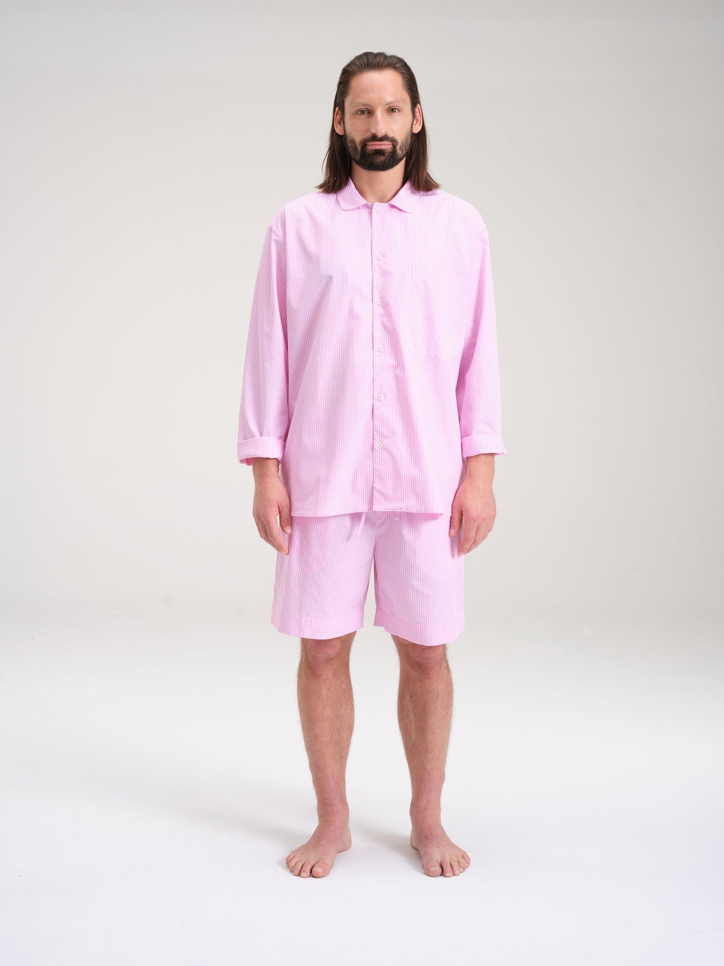 Pyjamahemd - pretty pink stripe