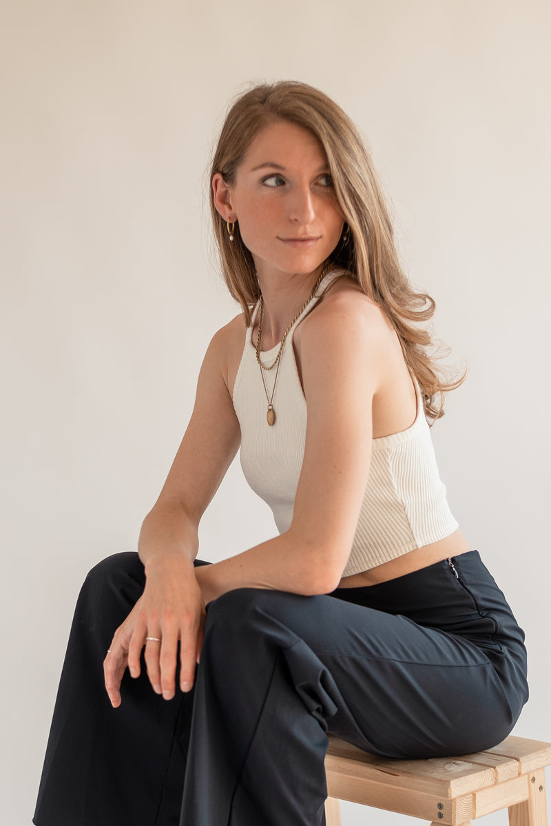 Weißes Marenika nachhaltiges Top, umweltfreundlich, Fair Fashion