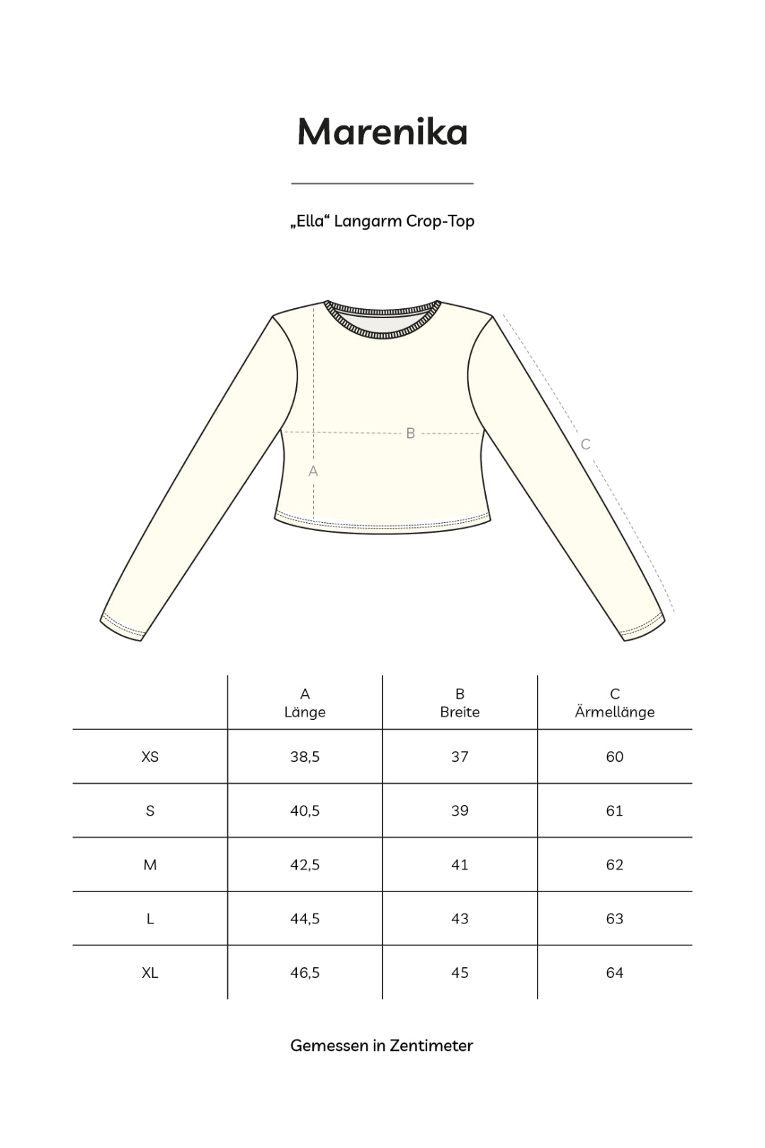 MARENIKA - Nachhaltiges Langarm Crop-Top aus Bio-Baumwolle - Weiß