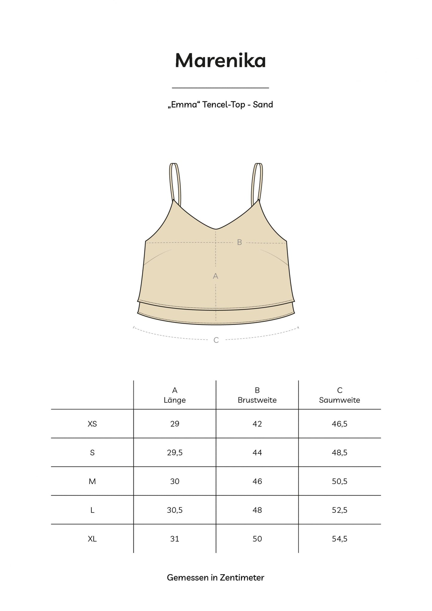 Nachhaltiges Top von Marenika in nude, Slow Fashion, ethisch verantwortungsvolle Mode