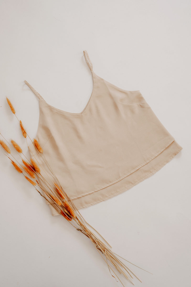 Marenika nachhaltiges Top in nude, Slow Fashion, hochwertige Mode