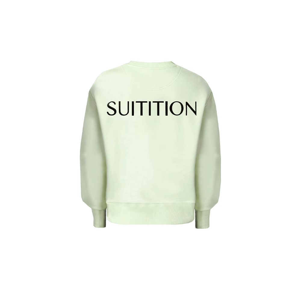 Nachhaltiger Sweatshirt von SUITITION in mint, Slow Fashion, umweltfreundliche Mode