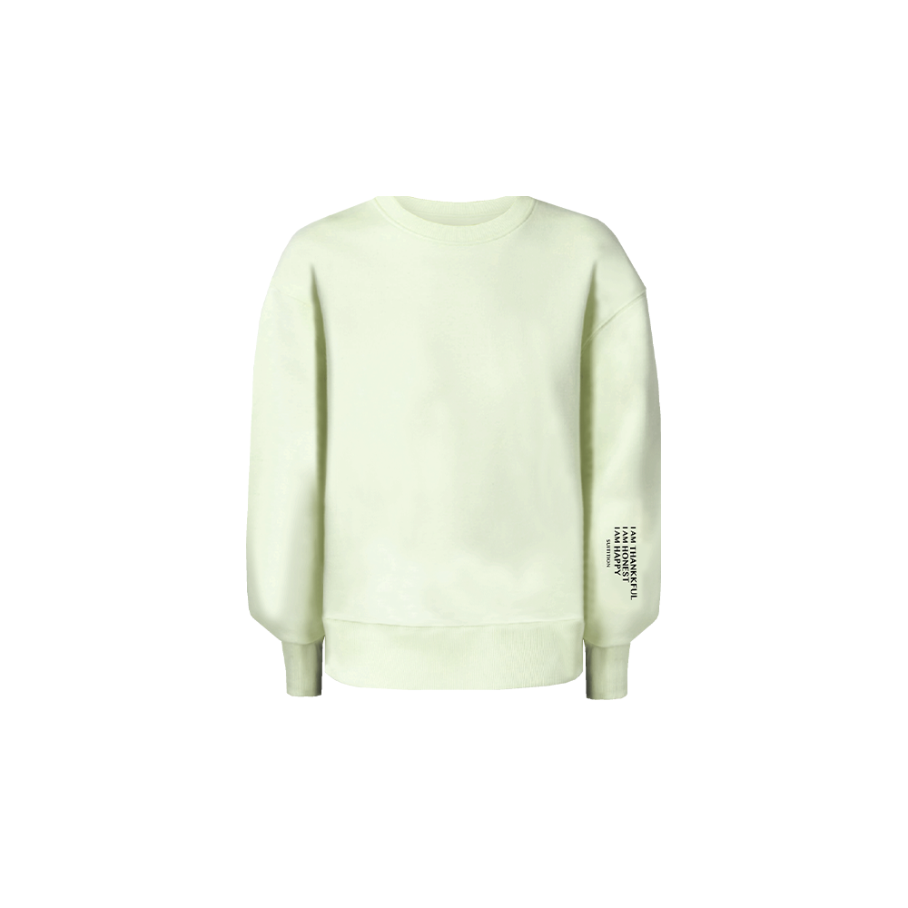 Stilvoller mintfarbener nachhaltiger Sweatshirt von SUITITION, Fair Fashion, umweltbewusste Mode