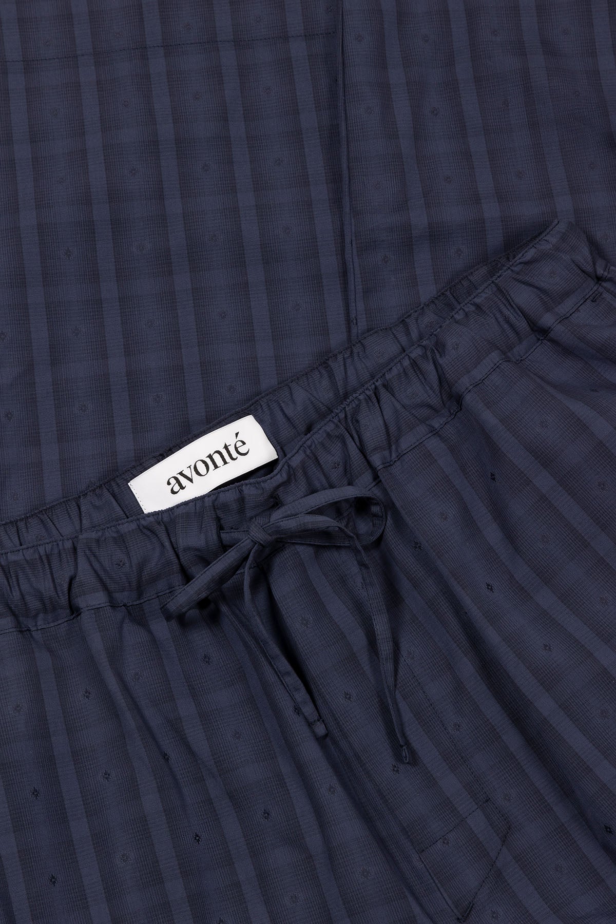 Pyjamahose - midnight navy big check