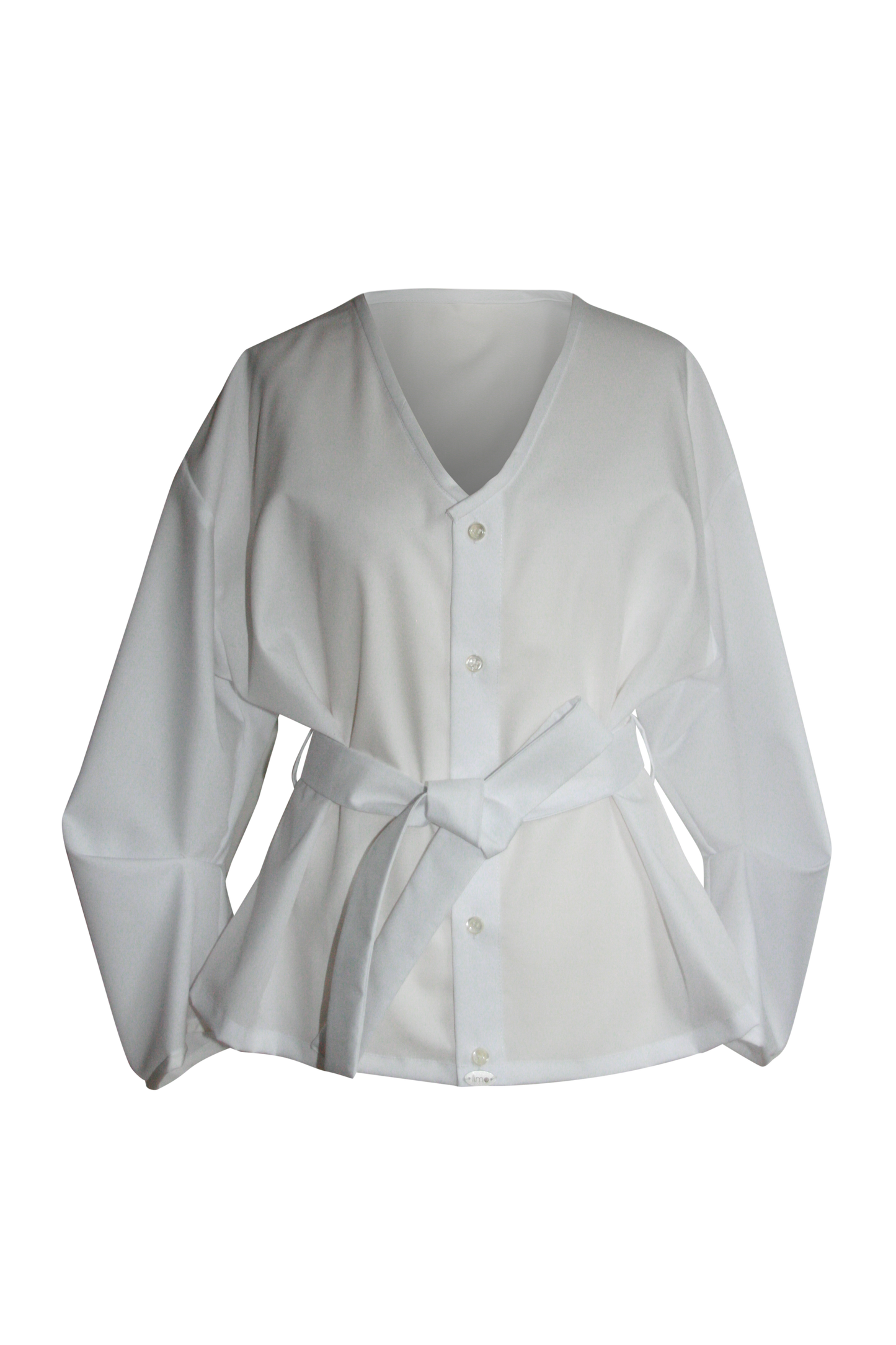 LIMO - Bluse mit Taillengürtel - Weiß