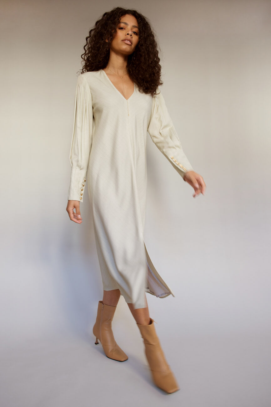 Fair Fashion Highlight: Luxuriöses Midi-Kleid mit Art Print Pistachio von SETERY.