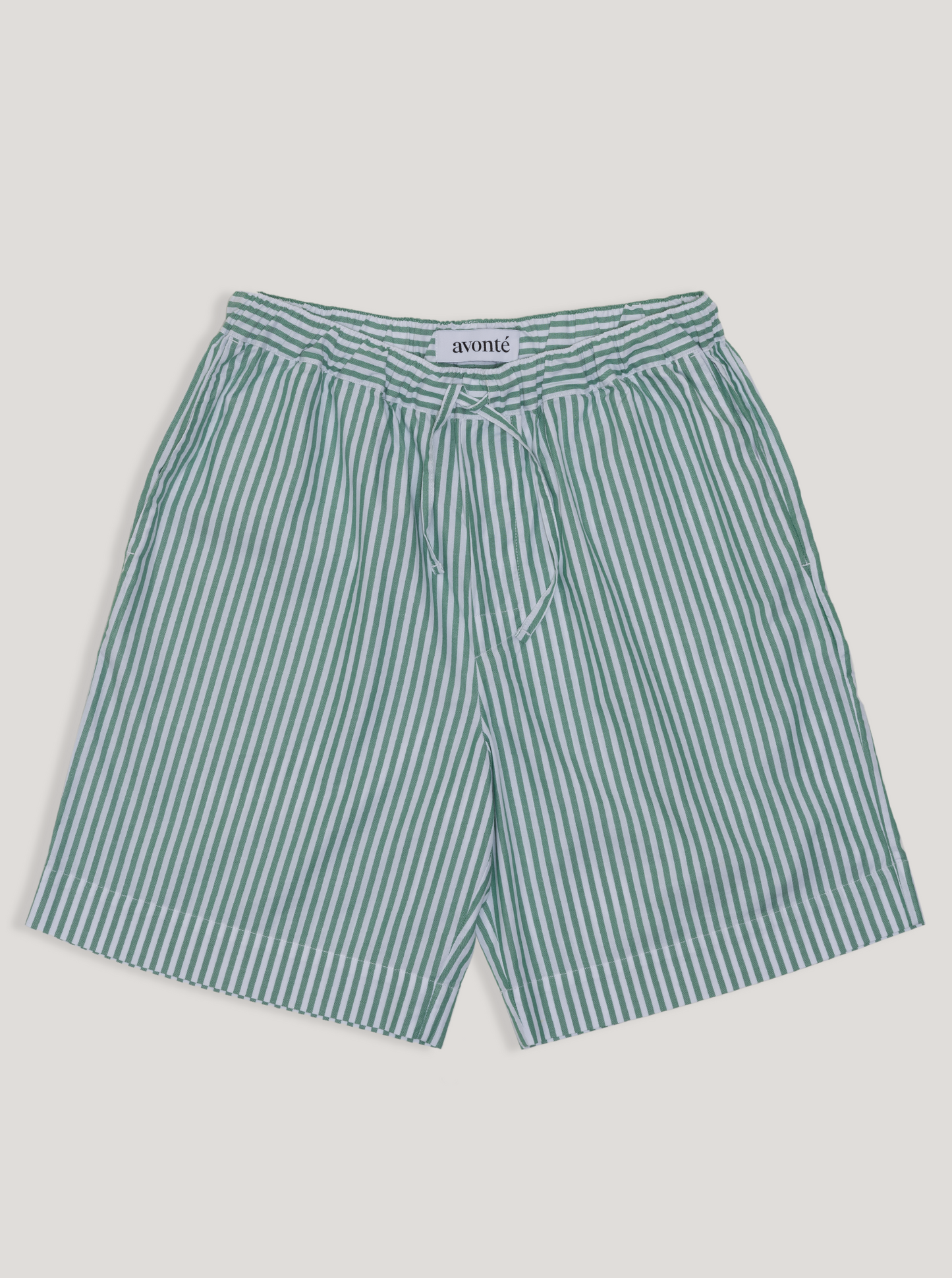 Pyjama Shorts - gratitude green stripe