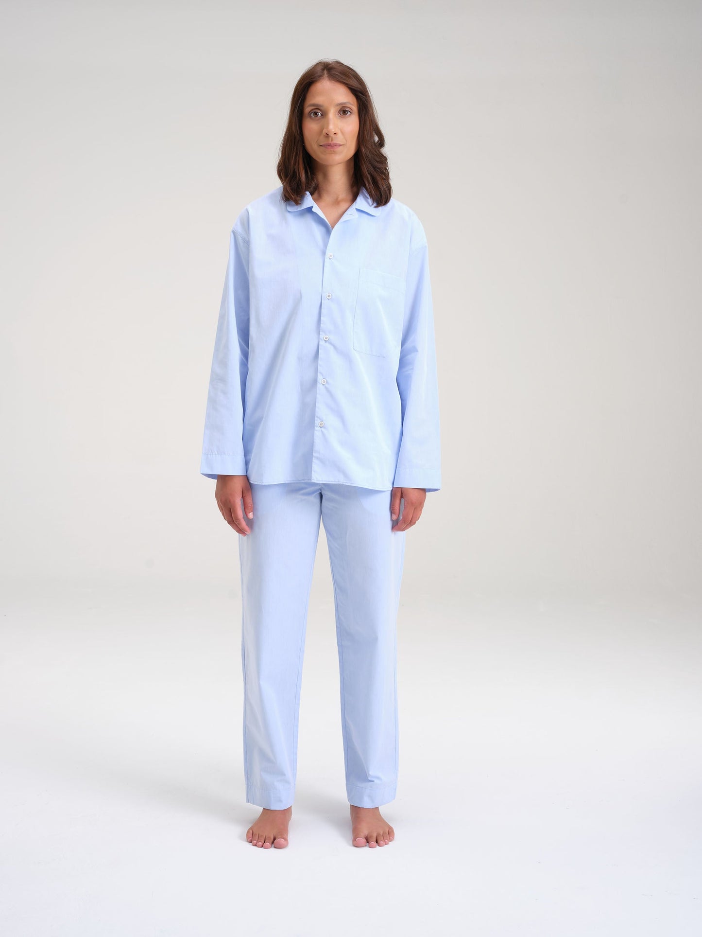 Pyjamahemd - breeze blue