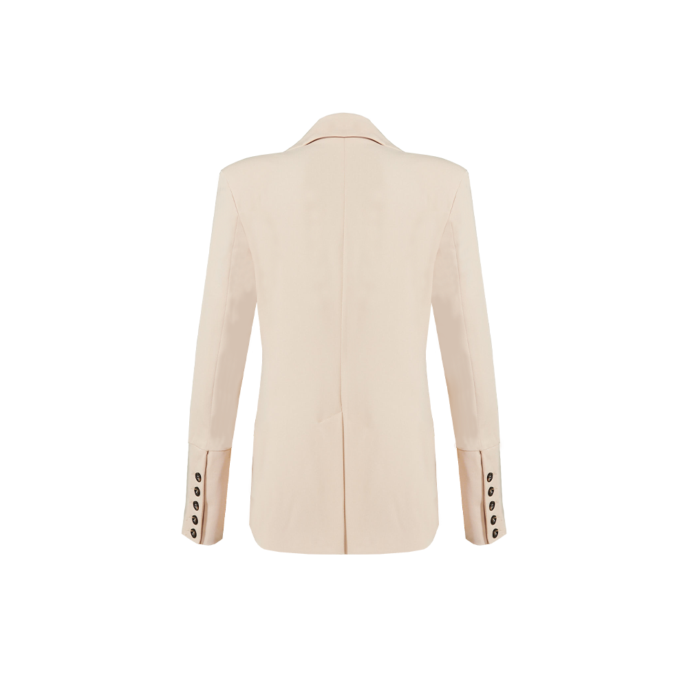 Nachhaltiger Blazer von SUITITION in creme, Slow Fashion, umweltfreundliche Mode