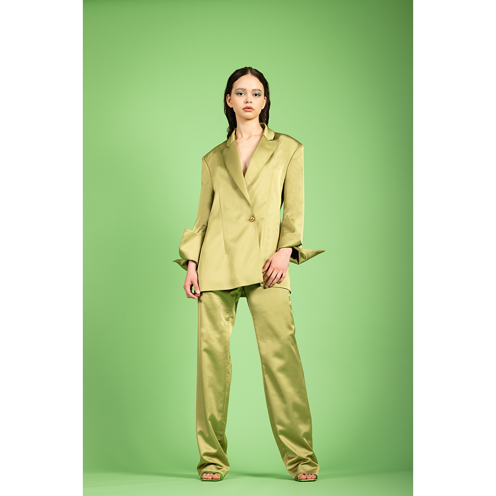 SUITITION nachhaltiger Blazer in kiwi, Slow Fashion, hochwertige Mode