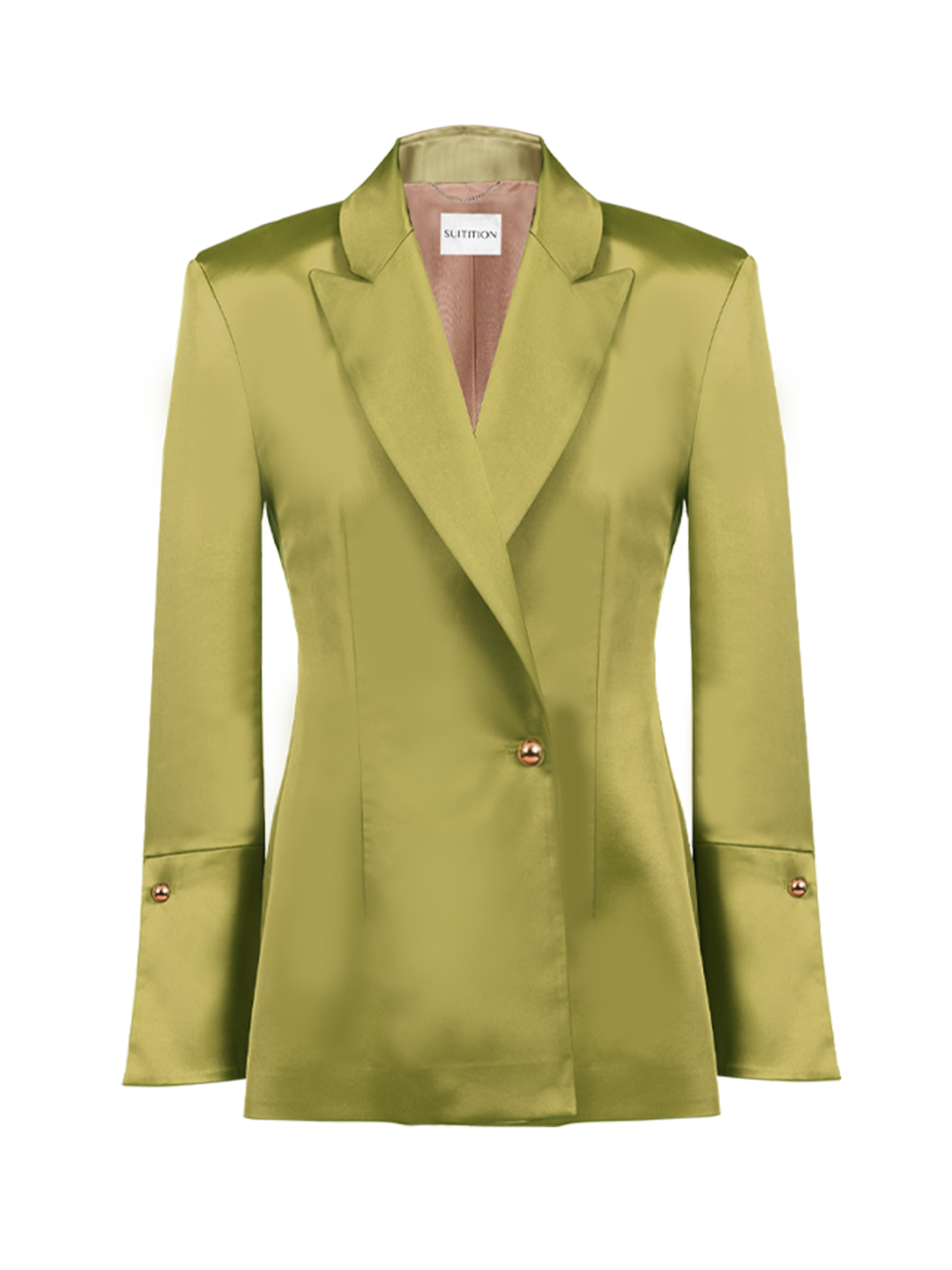 SUITITION kiwifarbener nachhaltiger Blazer, umweltbewusst, Fair Fashion