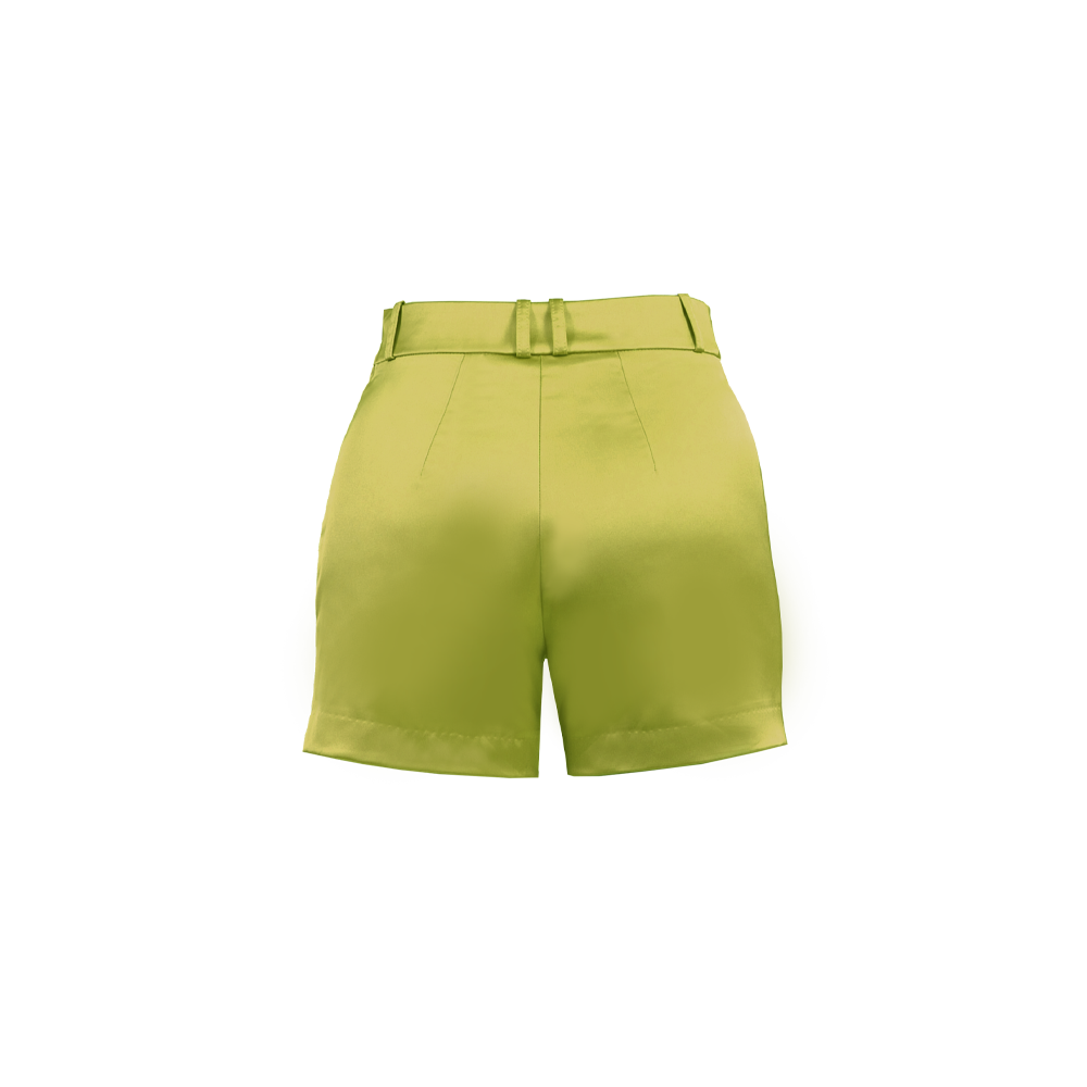 Nachhaltige Stoff-Shorts von SUITITION in kiwi, Slow Fashion, umweltfreundliche Mode