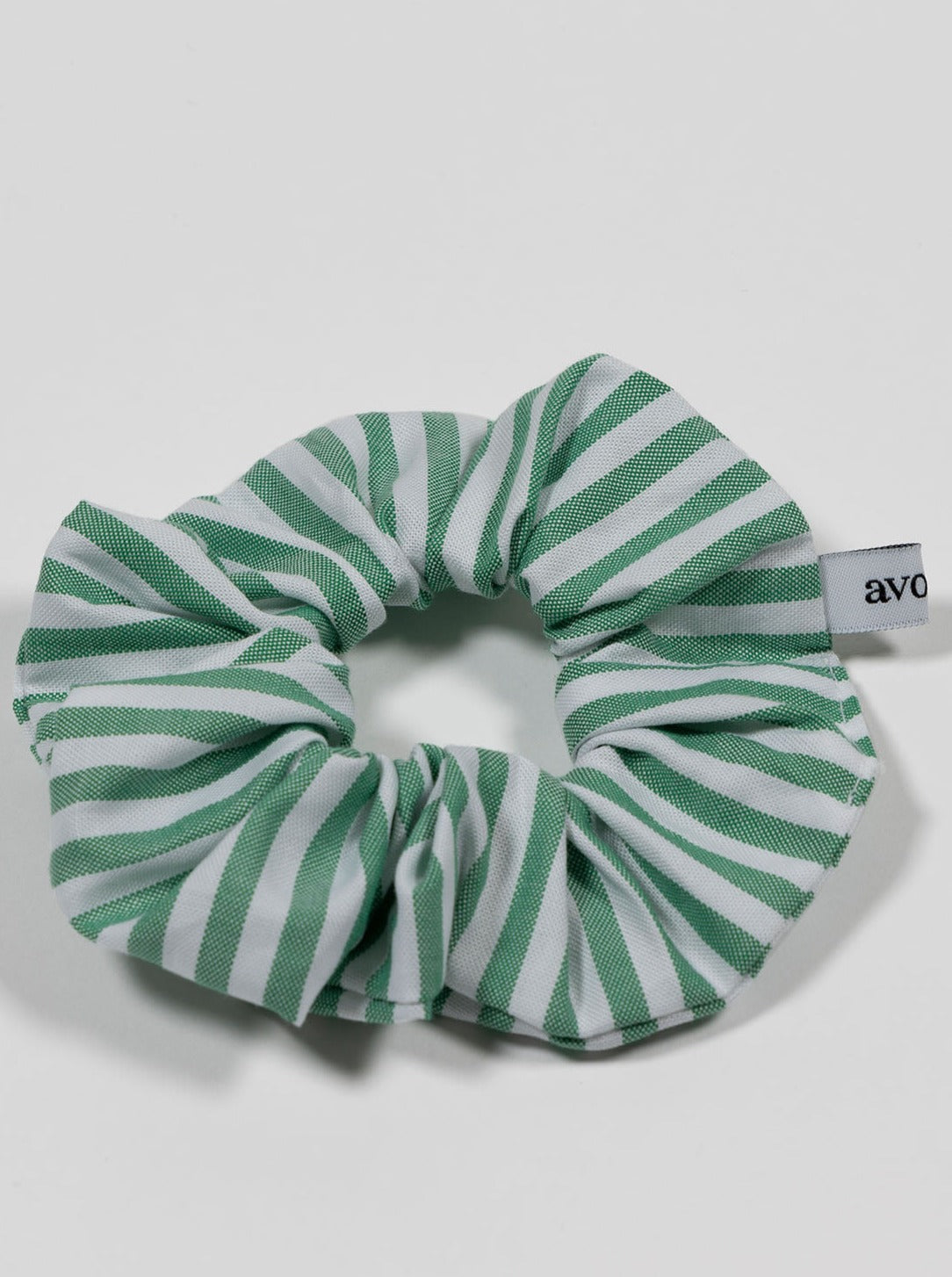 Scrunchie - gratitude green stripe